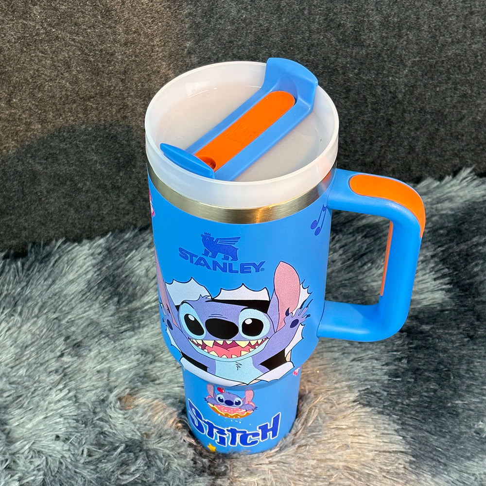 40oz Blue Happy Stitch Tumbler 🚢Free Shipping🚢