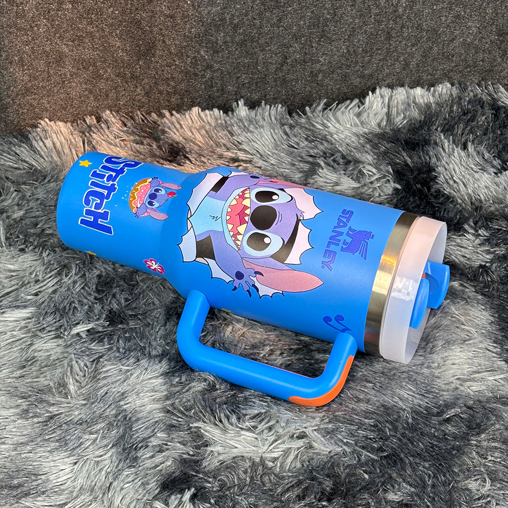40oz Blue Happy Stitch Tumbler 🚢Free Shipping🚢