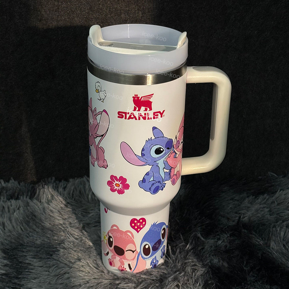 40oz Blue Happy Stitch Tumbler 🚢Free Shipping🚢