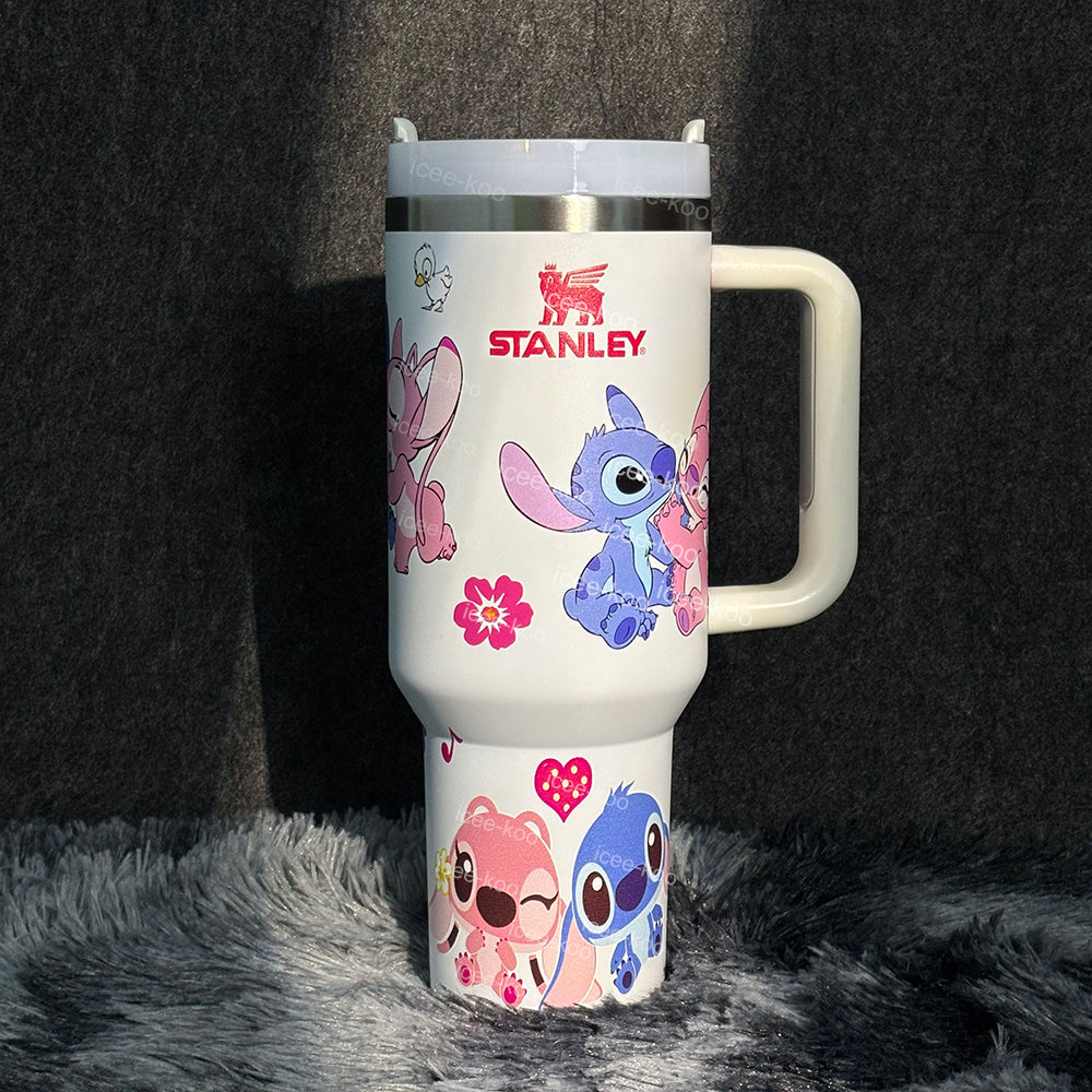 40oz Blue Happy Stitch Tumbler 🚢Free Shipping🚢
