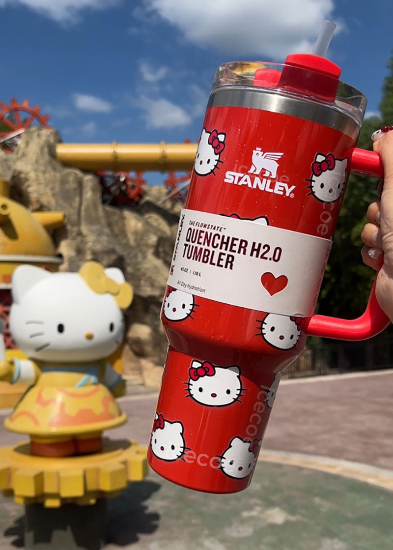 40oz Red Kitty Stainless Steel Vacuum Insulated Tumbler 🚢Free Shipping🚢
