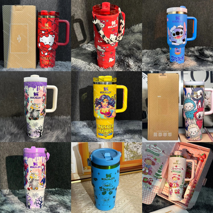 Sparkly Cartoon Insulated Tumbler — 20, 30 & 40 oz