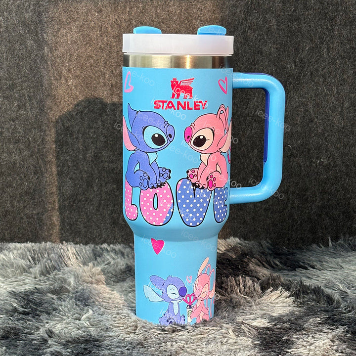 Blue Love Stitch & Angel Tumbler — 40 oz