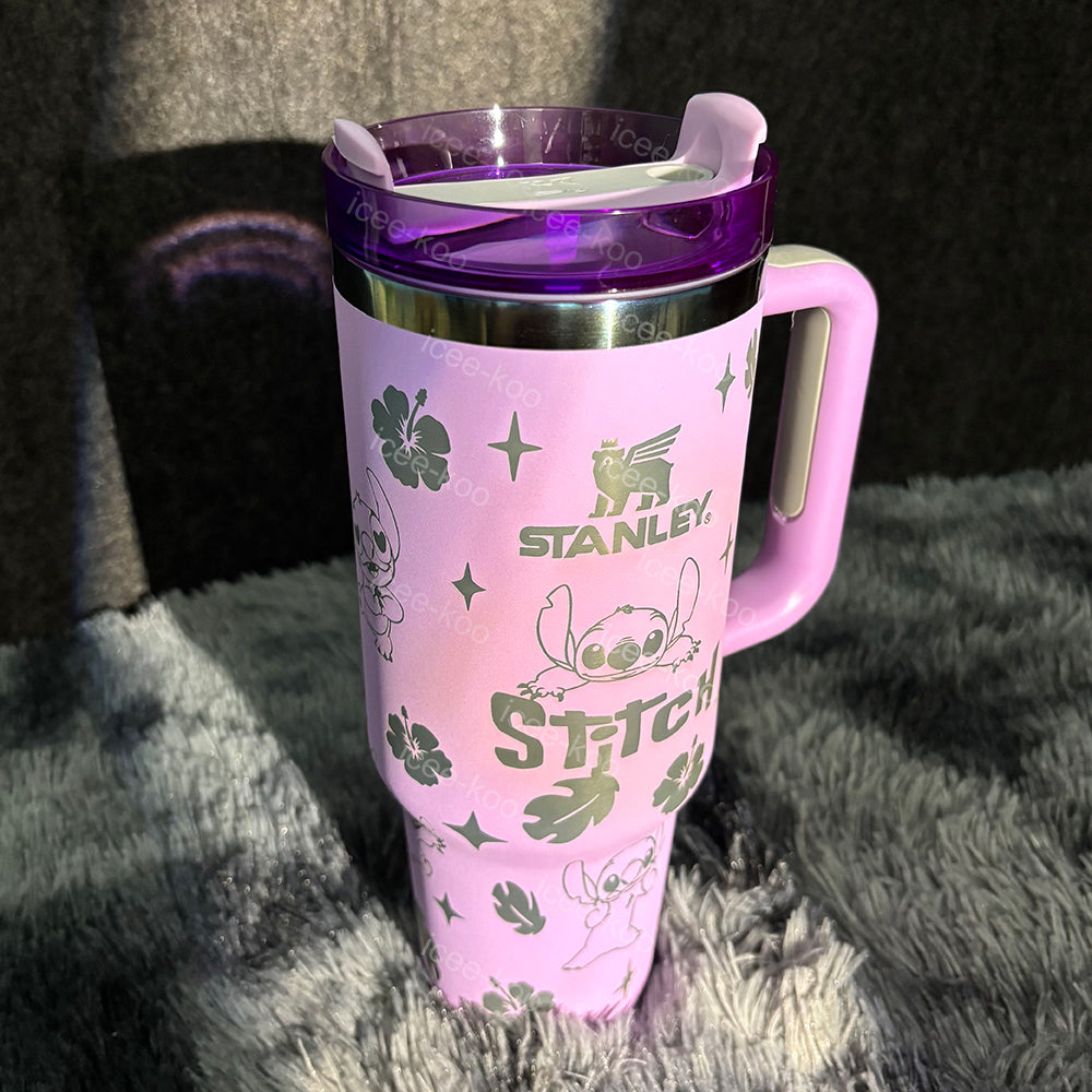 40oz Pink Stitch Stainless Steel Vacuum Insulated Tumbler 🚢Free Shipping🚢