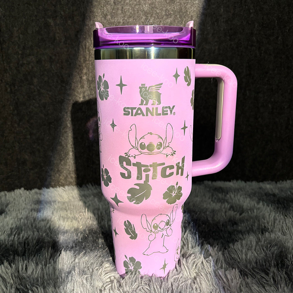 40oz Pink Stitch Stainless Steel Vacuum Insulated Tumbler 🚢Free Shipping🚢