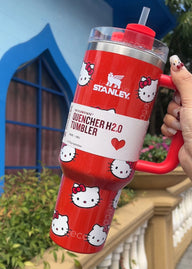Red Kitty Vacuum-Insulated Tumbler — 40 oz
