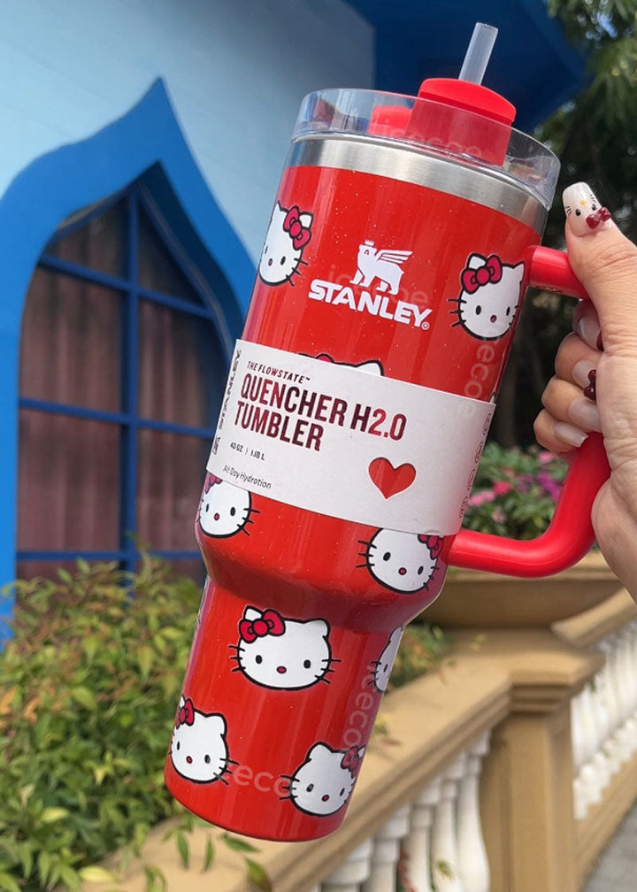Red Kitty Vacuum-Insulated Tumbler — 40 oz