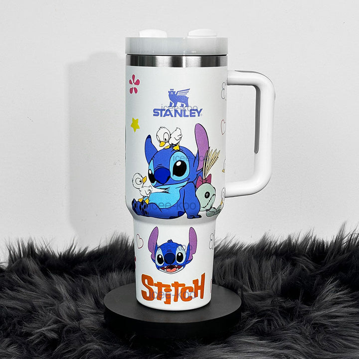 White Duck Stitch Vacuum-Insulated Tumbler — 40 oz